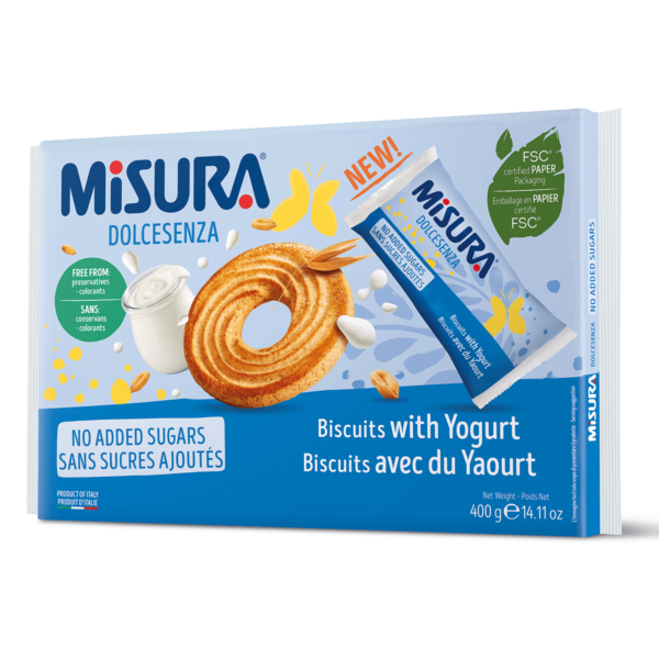 misura dolcesenza biscuits with yogurt 400g no added sugars