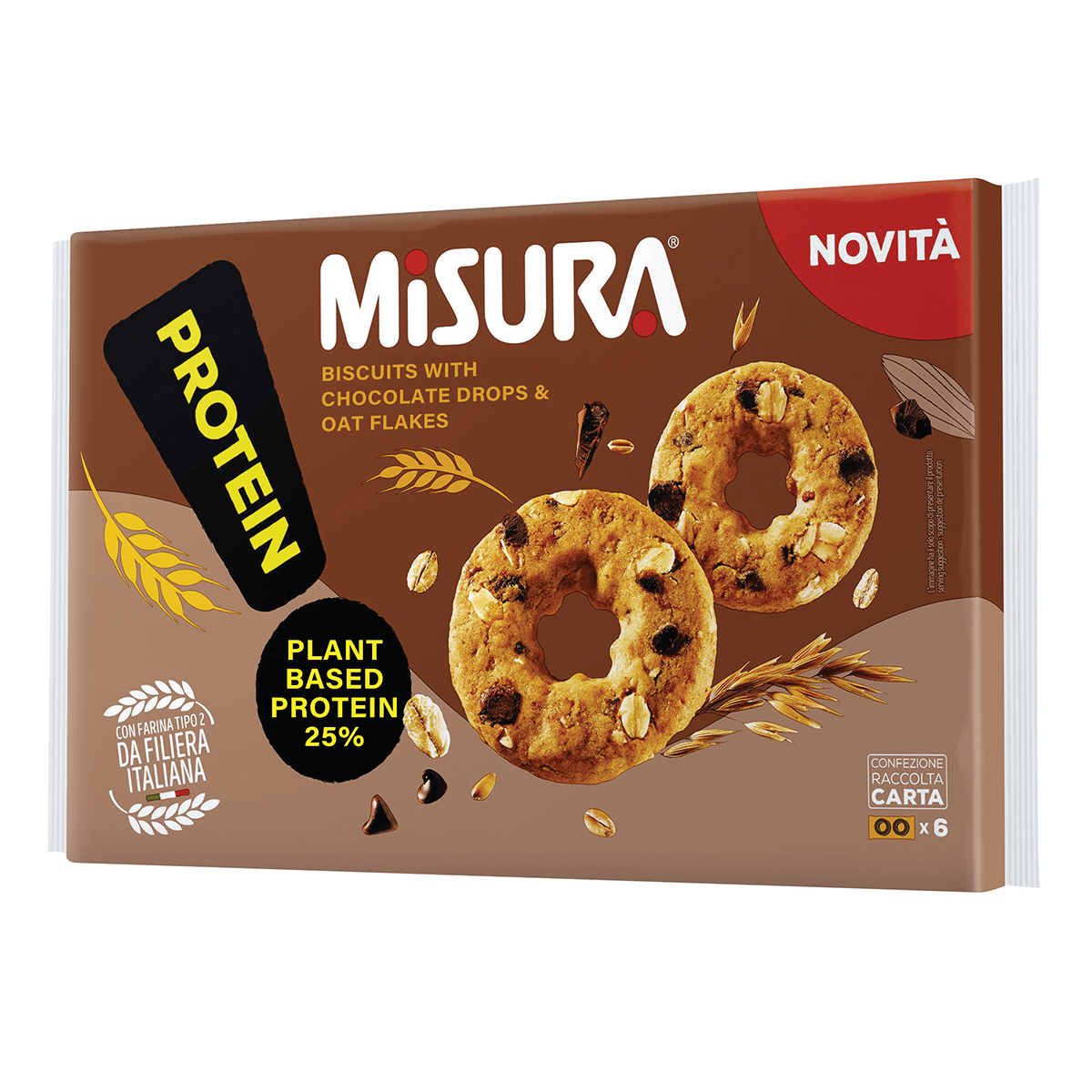 misura protein biscuits with chocolate drops and oat flakes 260g