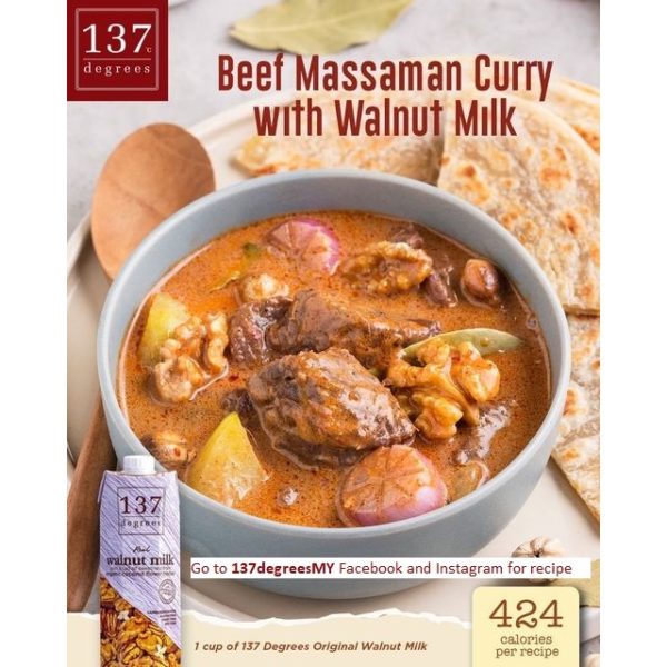 Beef Massaman curry with walnut milk malaysia