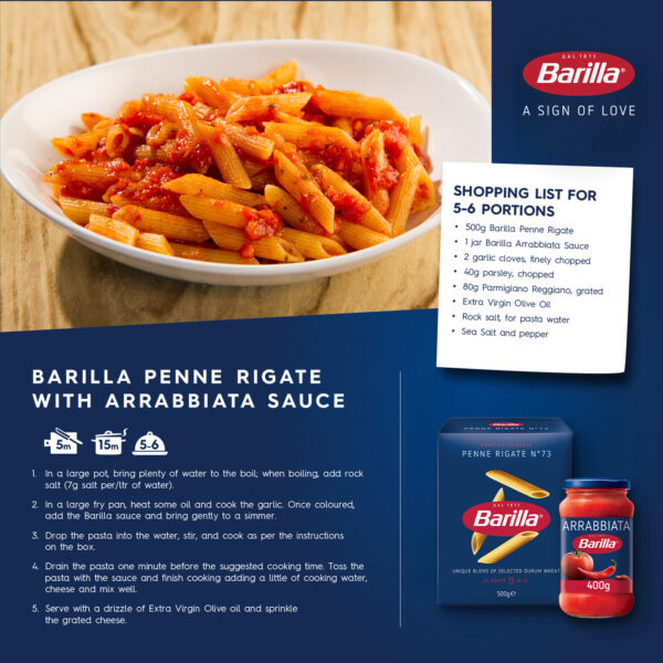 Barilla Arrabbiata Pasta Sauce with Italian Tomato & Chilli Peppers (400g) - Image 2