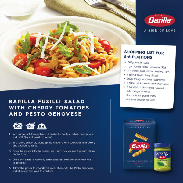 Barilla Fusilli Pasta (500g) - Image 2