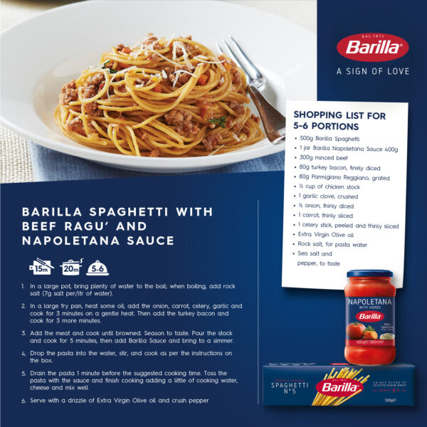 Barilla Napoletana Pasta Sauce with Italian Tomato and Herbs (400g) - Image 4