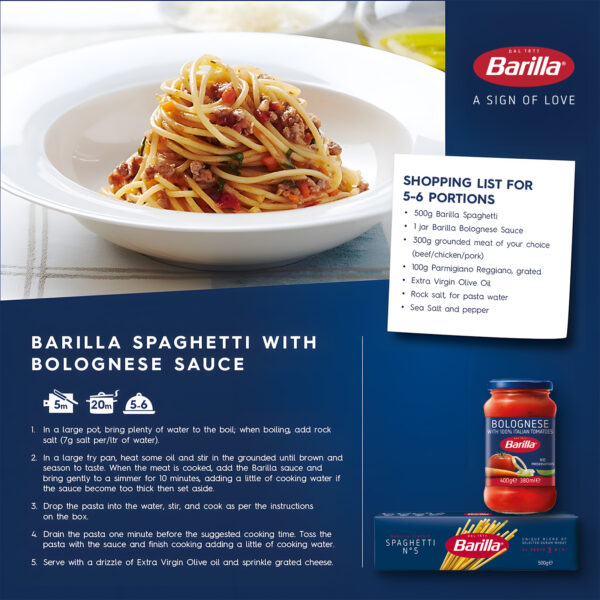 Barilla Spaghetti No.5 Pasta (500g) - Image 2