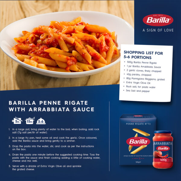 Barilla Penne Rigate Pasta (500g) - Image 2