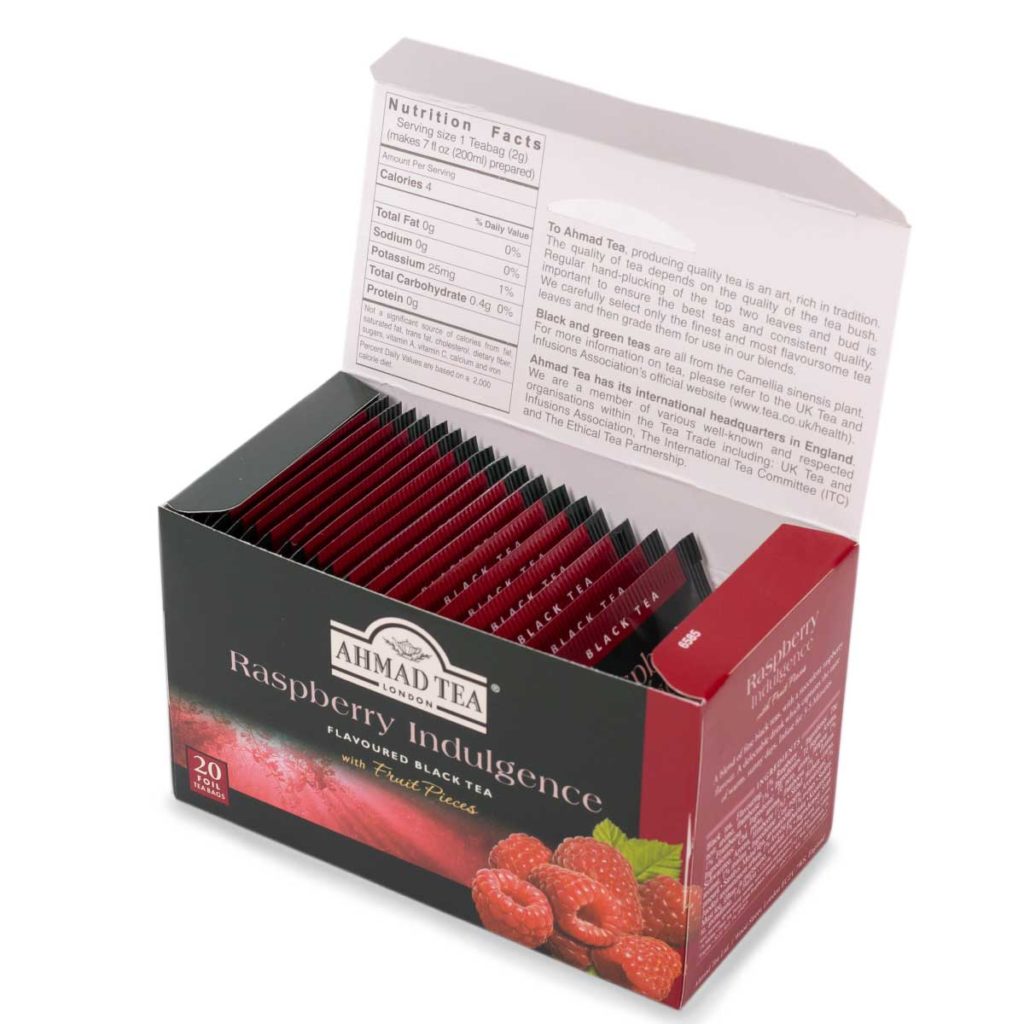 Ahmad Tea Raspberry Indulgence Tea (20 Teabags - Foil)