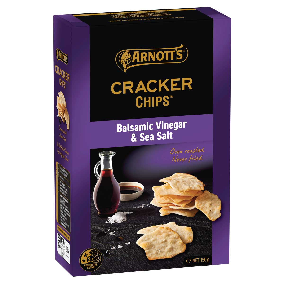 Arnott's Cracker Chips Salt & Balsamic Vinegar (150g) 1200x