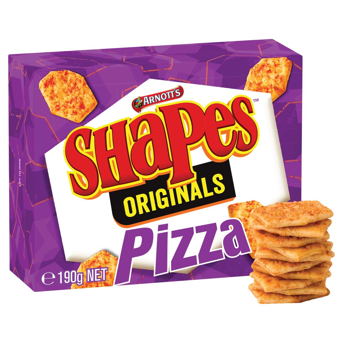 Arnott's Shapes Pizza Crackers 175g 1200x