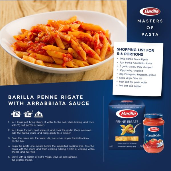 Barilla Penne Rigate with Arrabbiata Sauce Italian Food Pasta Recipe