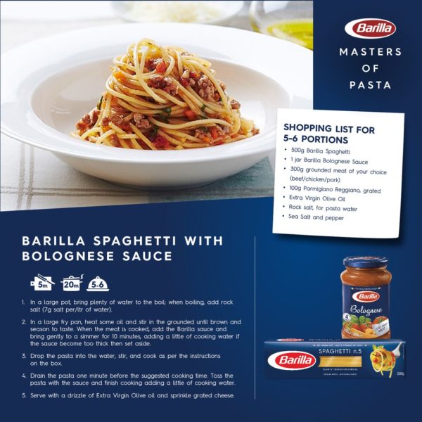 Barilla Spaghetti with Bolognese Sauce Italian Food Pasta Recipe