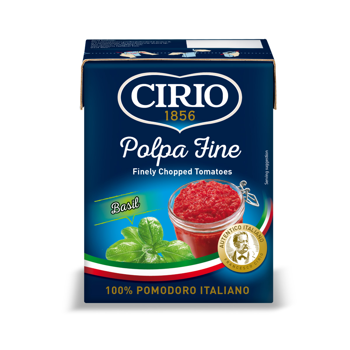 Cirio polpa fine finely chopped tomatoes and basil