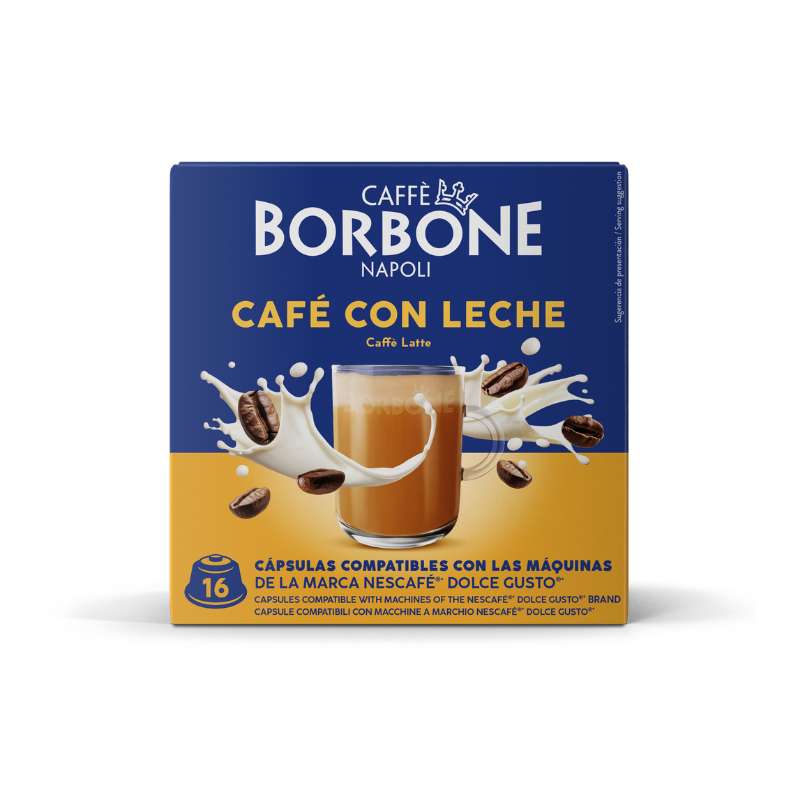 Caffè Borbone Café Con Leche Au Lait (16 Pods) (Dolce Gusto Compatible)