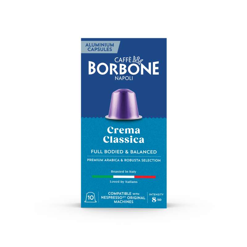 Nespresso-compatible pods. Caffe Borbone Crema Classica (10 Pods)