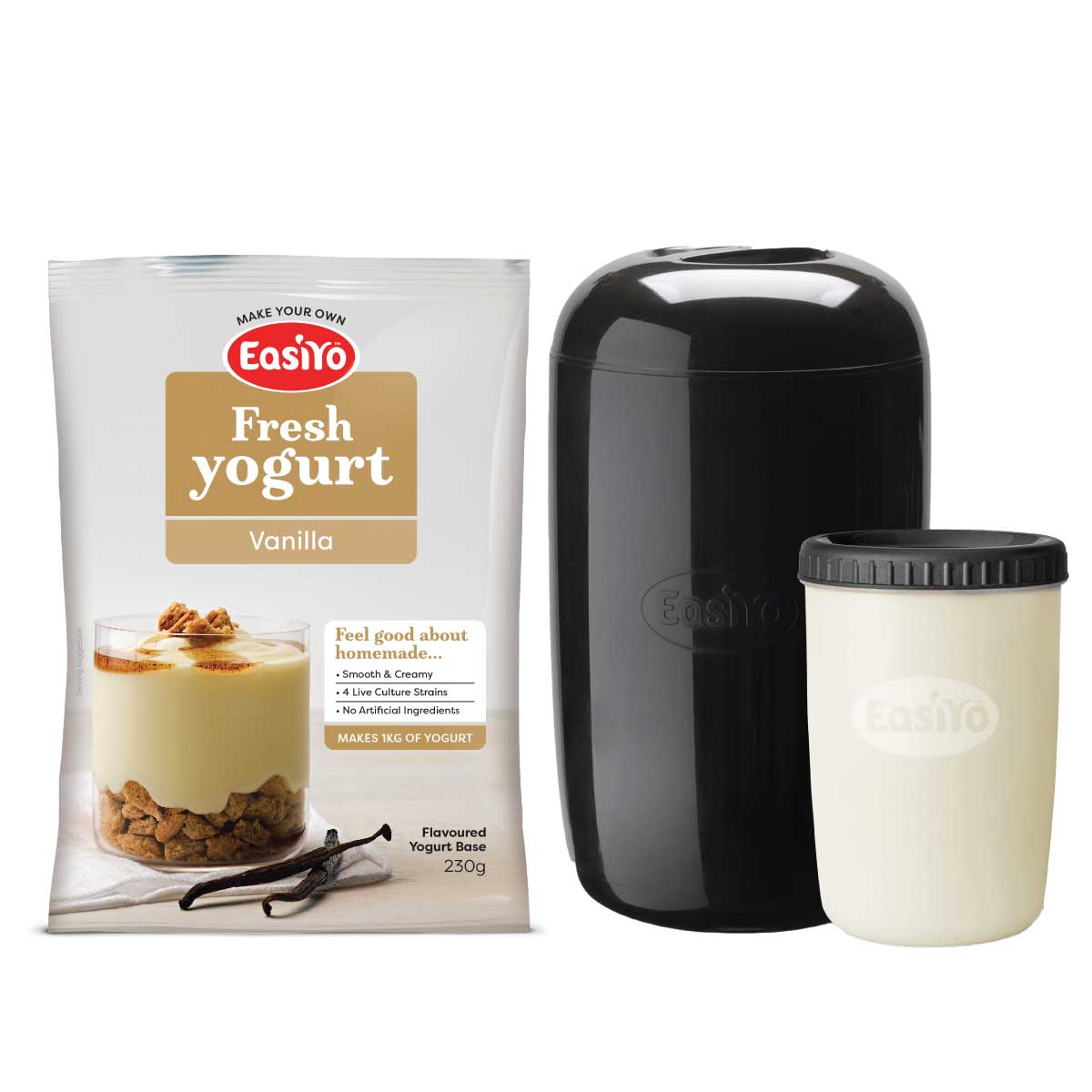EASI EasiYo Yogurt Starter Pack 1 x Vanilla & Maker (1kg) 1200x