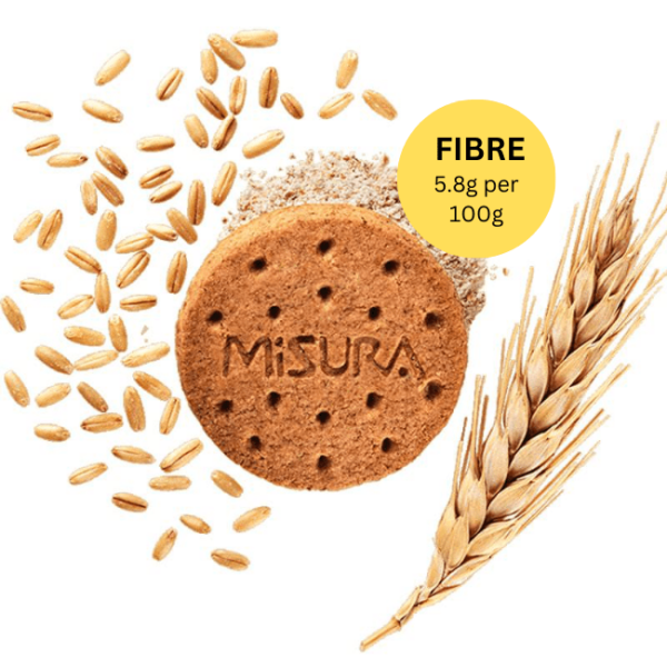 misura multigrain whole wheat biscuits with cereals 120g fibre content