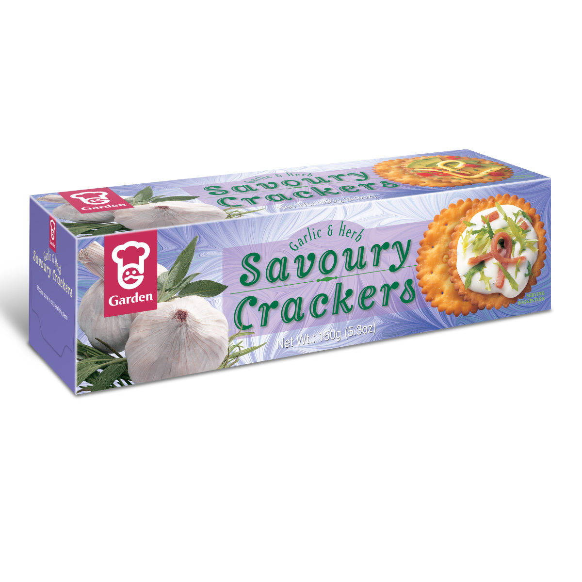 Garden Savoury Crackers Garlic Herb 150g Sangla Foods FMCG 