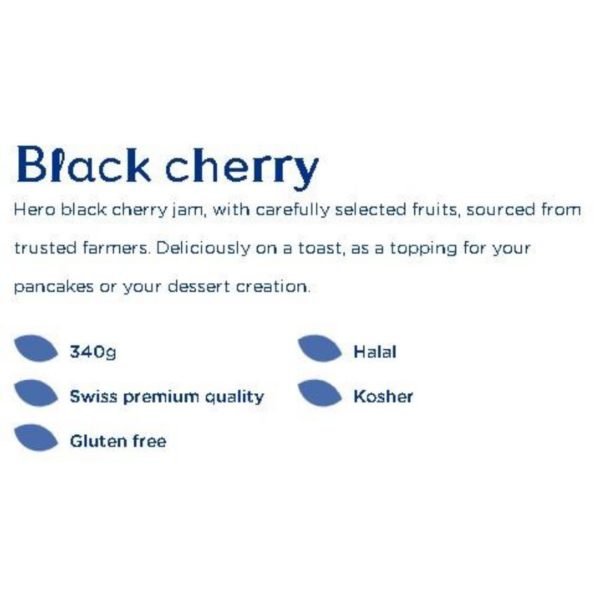 Hero Black Cherry Jam halal kosher gluten free
