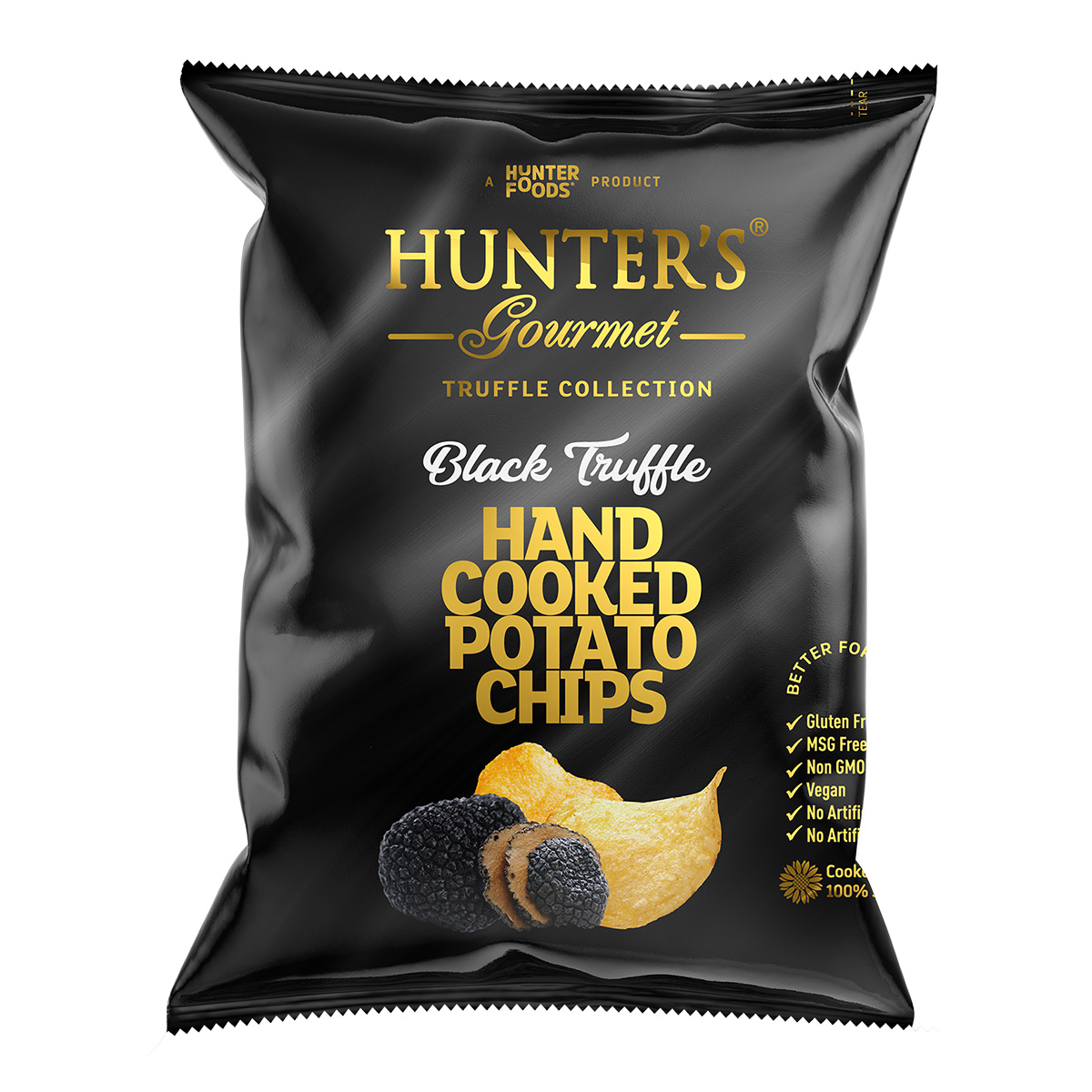 Hunter Gourmet Hand Cooked Potato Chips – Black Truffle 125g