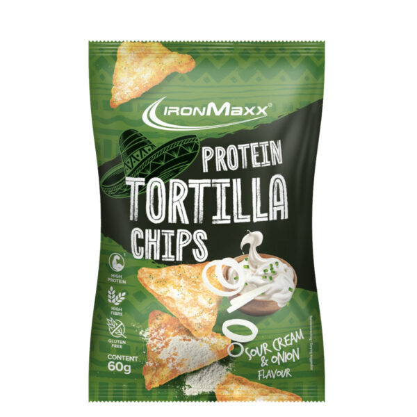 Ironmaxx Tortilla Protein Chips Sour Cream & Onion 60G
