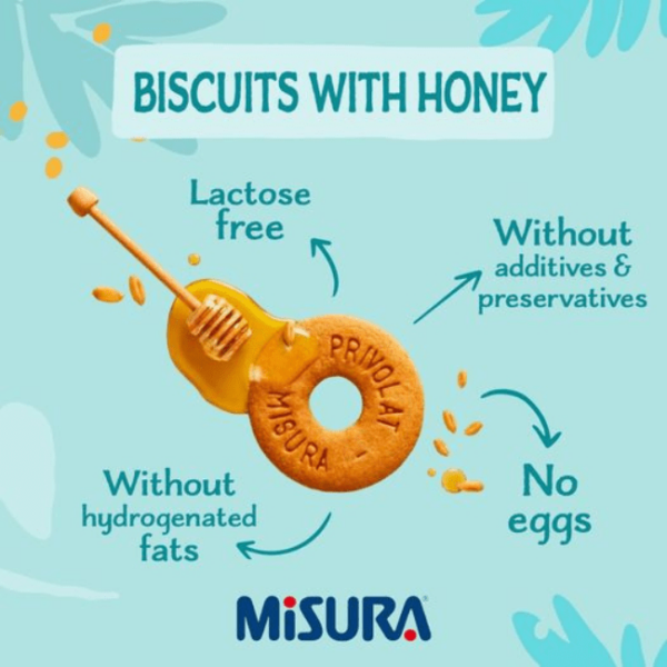 misura privolat milk and egg free biscuits with honey 400g biscuits with honey