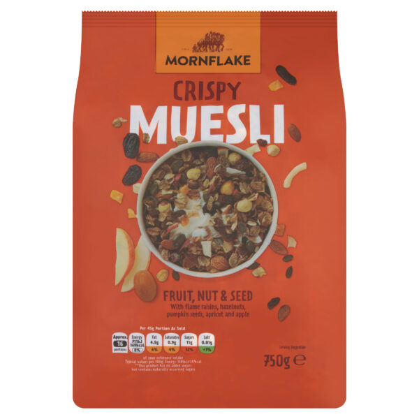 Mornflake Crispy Muesli Cereal (Fruit,  Nut & Seed) (750g)
