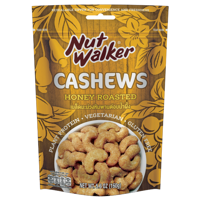 Nut Walker Honey Roasted Cashews 160g (front)