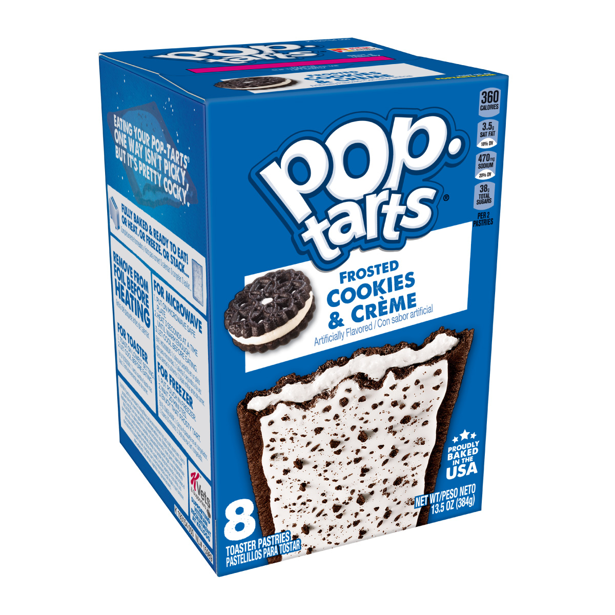 POPT Kellogg's Pop-Tarts® Frosted Cookies & Creme 13.5oz (384g) 1200x