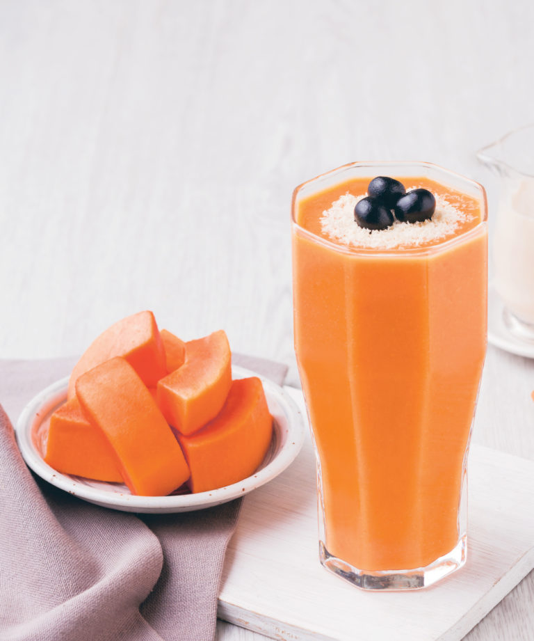 Papaya Almond Milk Smoothie