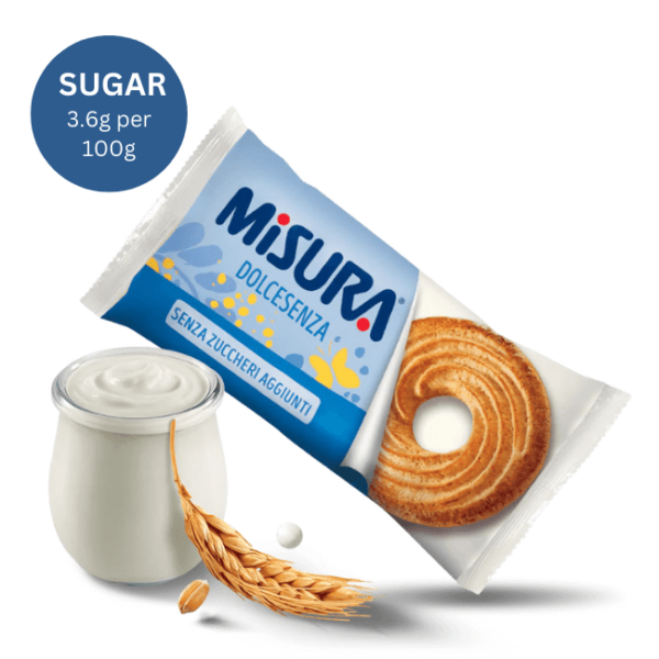 misura dolcesenza biscuits with yogurt 400g no added sugars sugar content