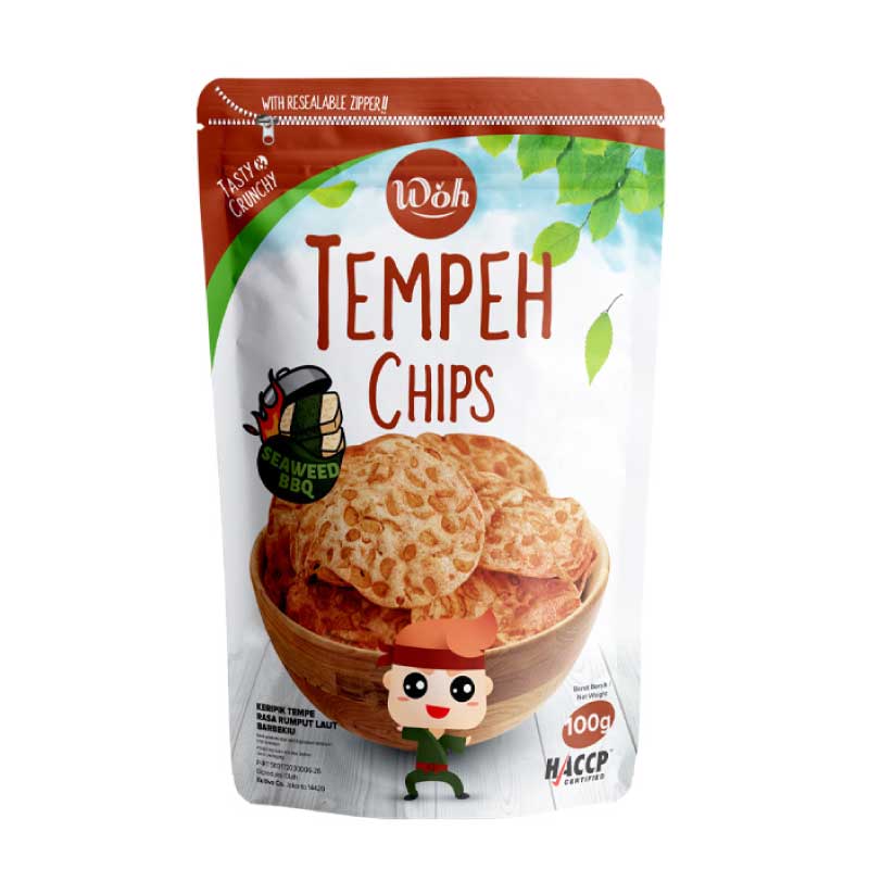 Woh Tempeh Seaweed BBQ Chips plant-based chips malaysia healthy snacks malaysia