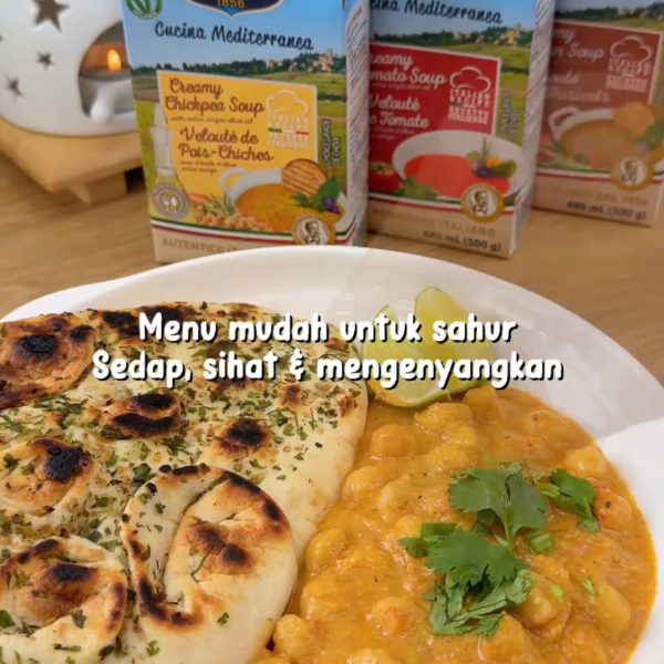 Chick Peas Soup with naan