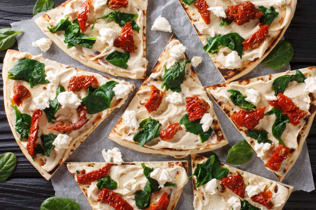 hummus pizza