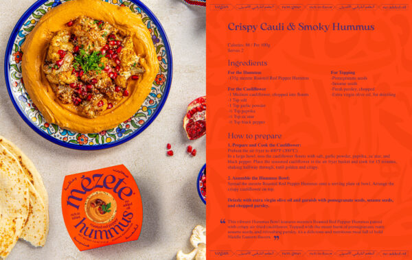 mezete Hummus Fire Roasted Red Pepper (215g) - Image 4
