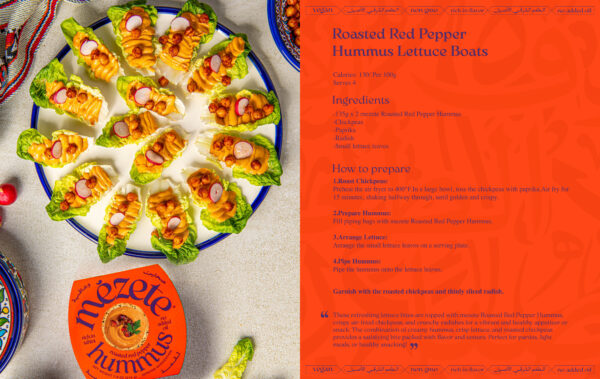 mezete Hummus Fire Roasted Red Pepper (215g) - Image 3
