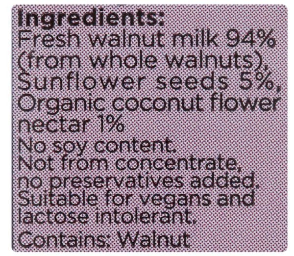walnut milk ingredients sunflower seeds organic coconut flower nectar no preservatives added