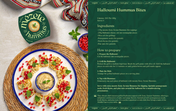 mezete Hummus Zesty Za’atar / Fresh Herbs (215g) - Image 3